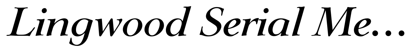 Lingwood Serial Medium Italic